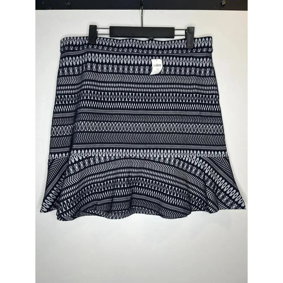 Banana Republic Dresses & Skirts - Banana Republic Pencil Skirt Midi Blue Ruffle Flare Womens 14 Tribal Print NWT